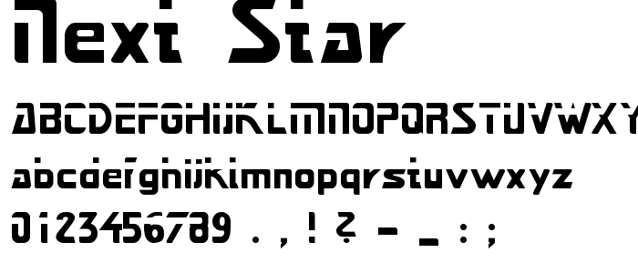 Next Star font